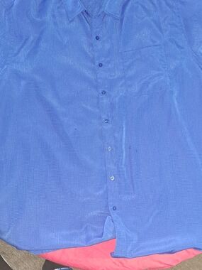 Harbor Bay Royal Blue Short-Sleeve Button-Down Shirt